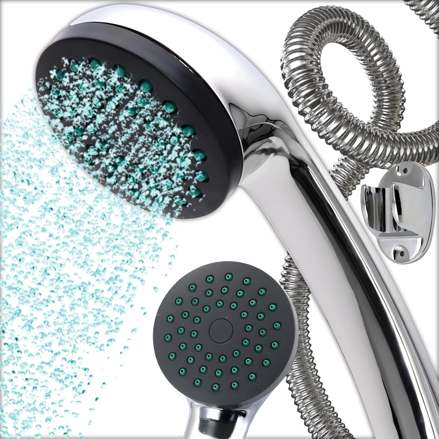 Plastic High Pressure Handheld Shower Head (1 Pc) Plastic High Pressure Handheld Shower Head (1 Pc)